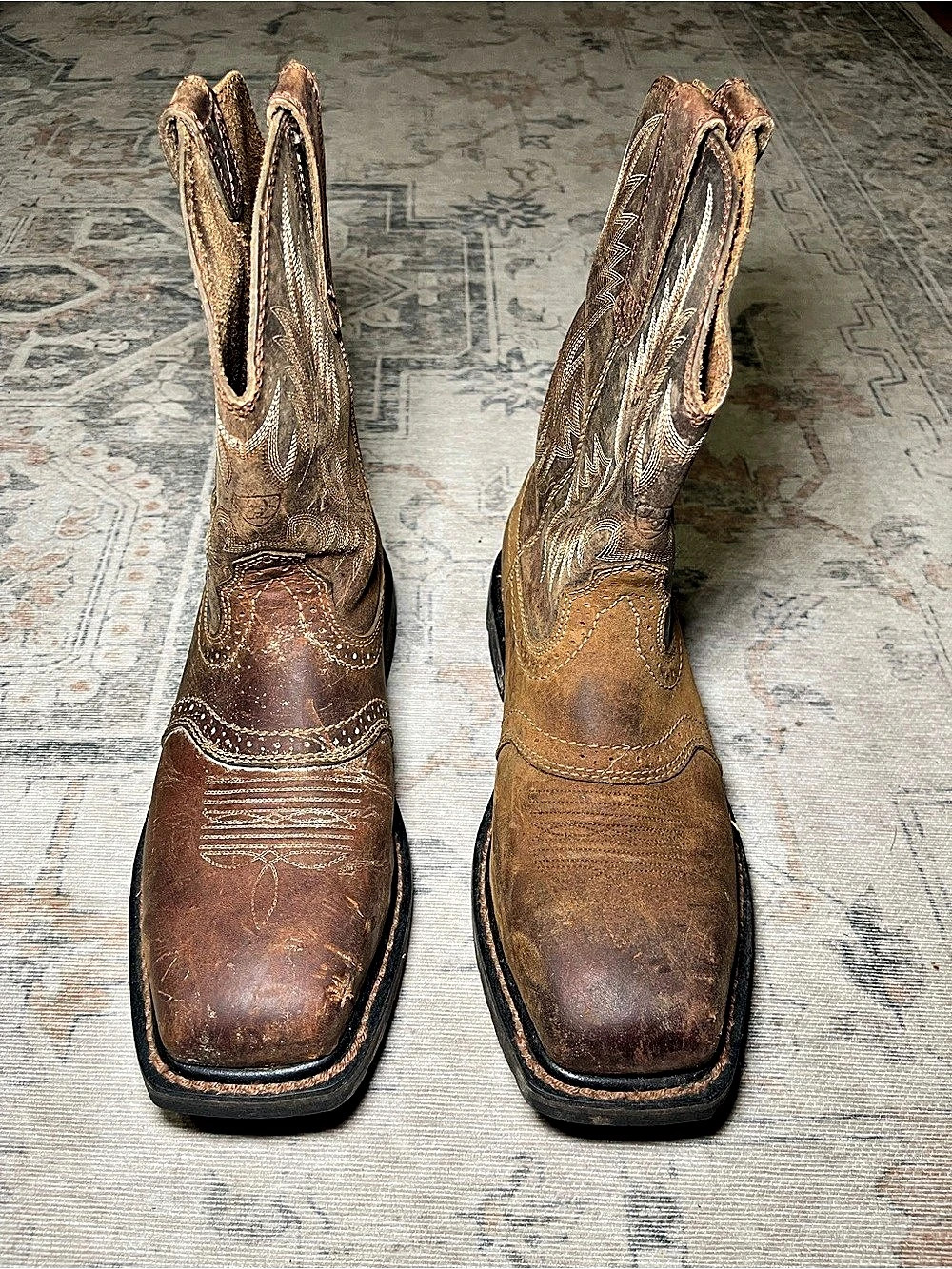 Ariat Sierra Steel Toe Work Boot Western Boots Brown US 8.5